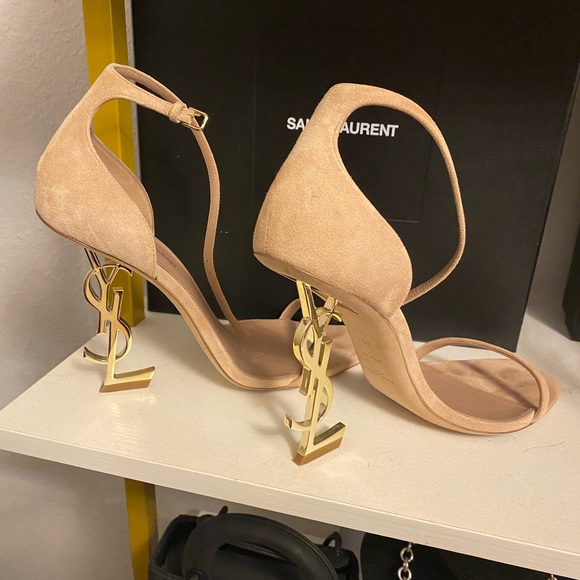 Like New Suede SAINT LAURENT OPYUM Sandal SIZE 40 - Picture 4 of 5